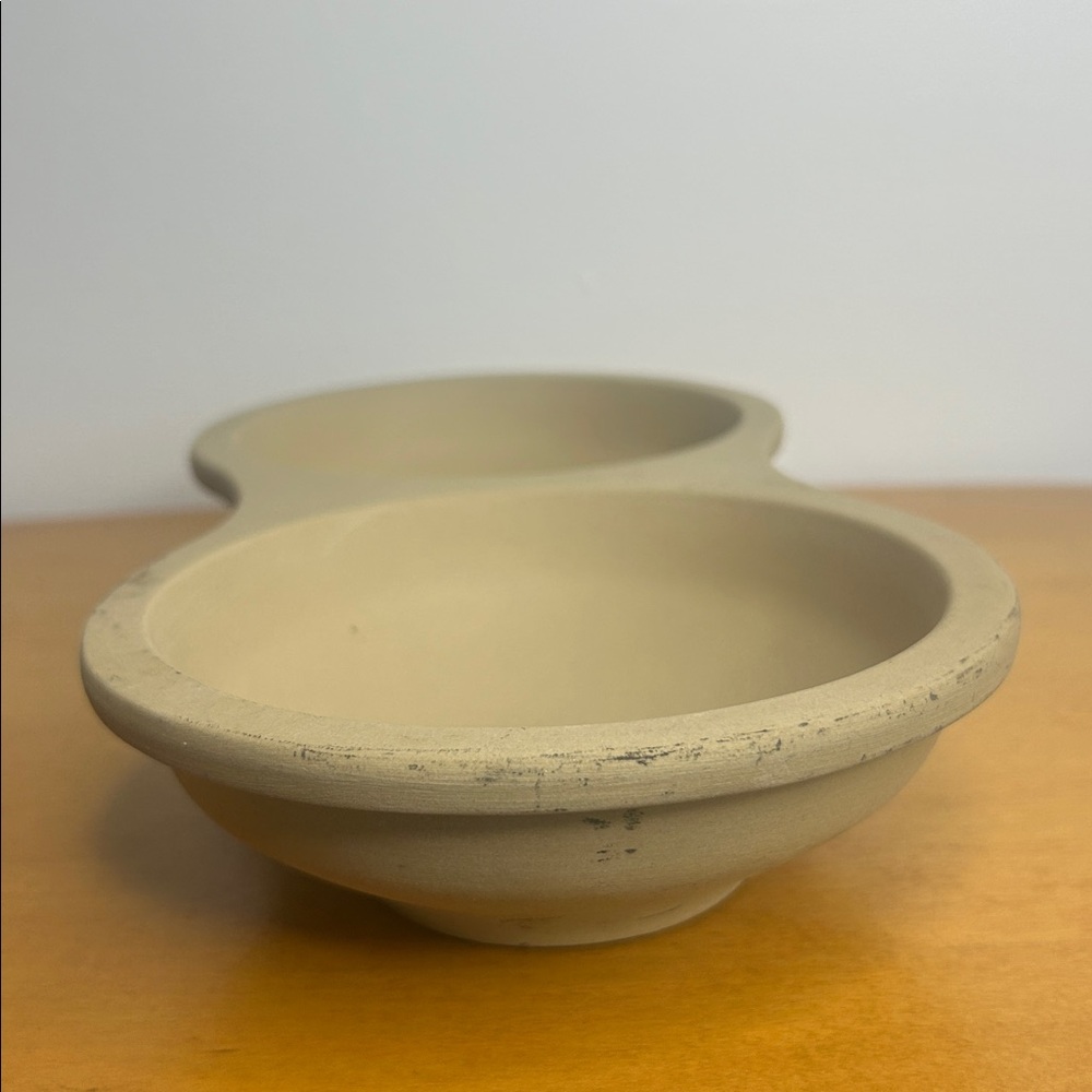 The Pampered Chef 🍳 Double Egg Stoneware Divided Dish Egg Cooker Dish - Picture 3 of 13